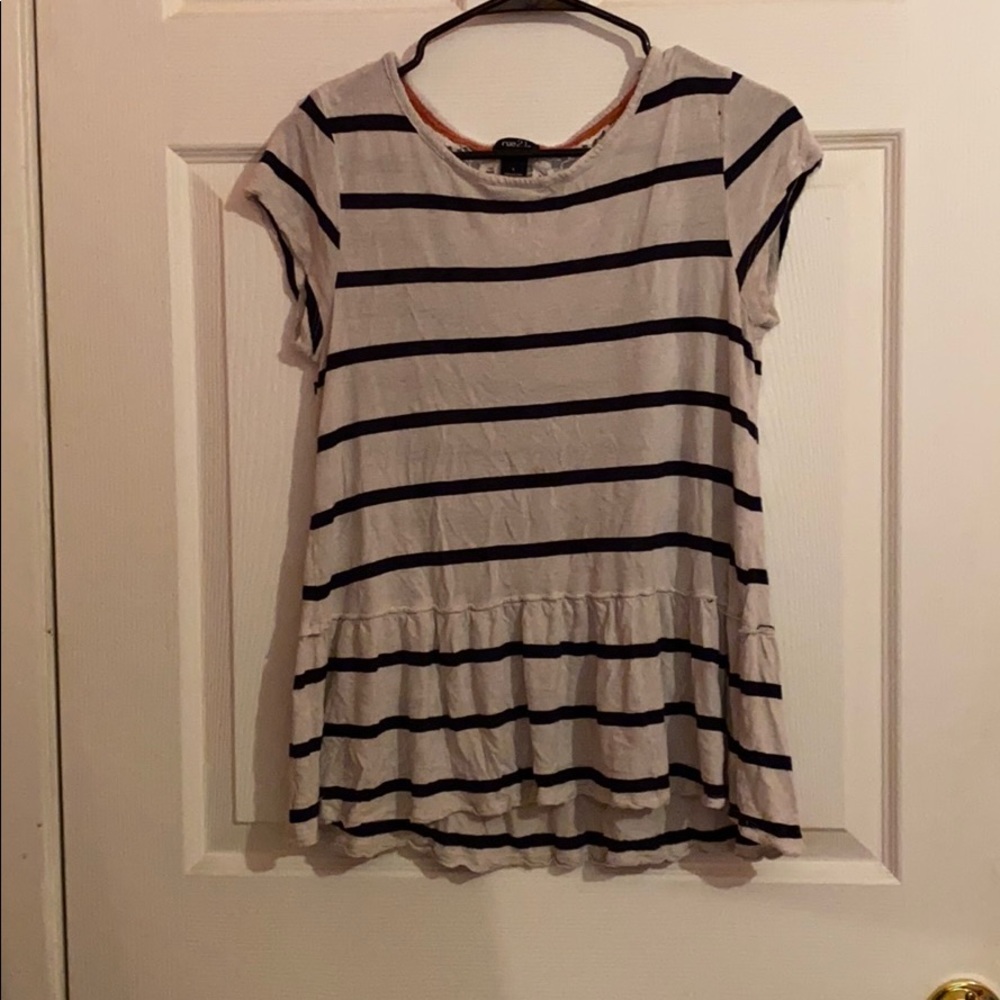 Black & White Striped Top